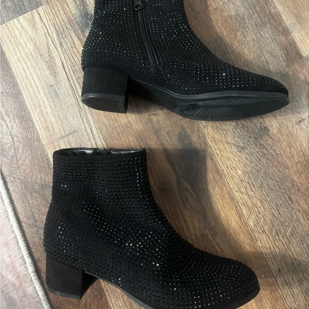 Black Sparkle Booties